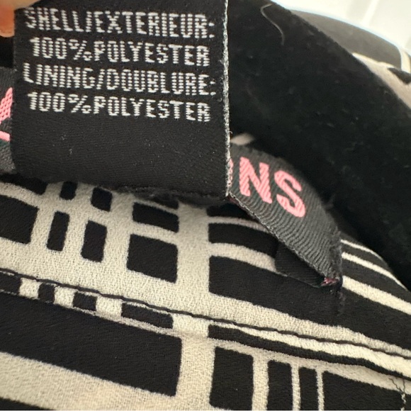 SEDUCTIONS Wild Fable Black and White Checkered Long Sleeve Dress - Picture 8 of 8